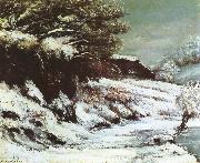 Gustave Courbet View of snow oil painting on canvas